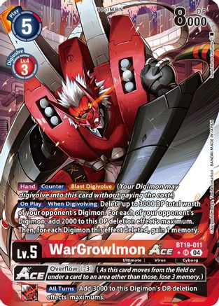 WarGrowlmon ACE (Alternate Art) (BT19-011) - Release Special Booster 2.5 Foil