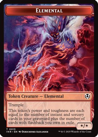 Elemental // Human (0014) Double-Sided Token (INR-13 // 14) - Innistrad Remastered