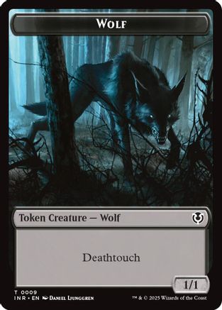 Wolf (0009) // Wolf (0018) Double-Sided Token (-9 // 18) - Innistrad Remastered Foil