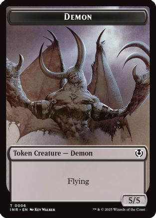 Demon // Human Cleric Double-Sided Token (-6 // 19) - Innistrad Remastered Foil