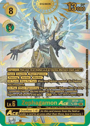 Zephagamon ACE (Textured) (BT20-101) - Release Special Booster 2.5 Foil