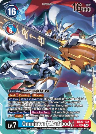 Omnimon (X Antibody) (Alternate Art) (BT20-102) - Release Special Booster 2.5 Foil