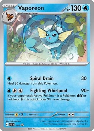 Vaporeon - 168 168 - SV Scarlet & Violet Promo Cards Holofoil