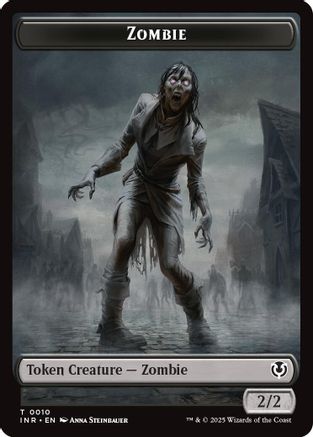 Zombie (0010) // Blood Double-Sided Token (-10 // 21) - Innistrad Remastered Foil