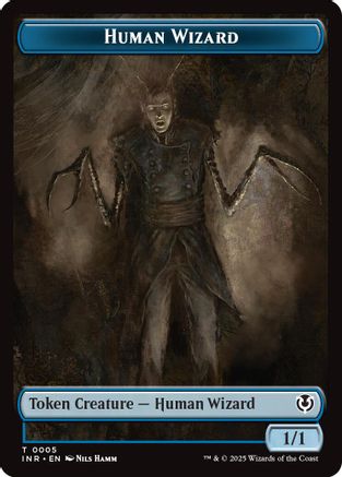 Human Wizard // Emblem - Jace, Unraveler of Secrets Double-Sided Token (-5 // 25) - Innistrad Remastered Foil