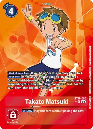 Takato Matsuki (Release Special Booster 2.5: Box Promotion Pack) (BT19-080) - Release Special Booster 2.5 Foil