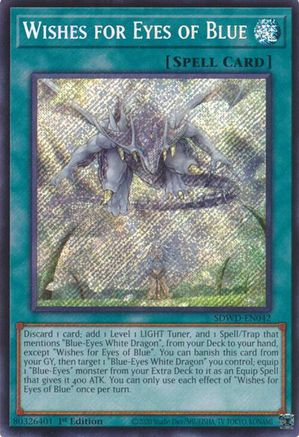 Wishes for Eyes of Blue (Secret Rare) (SDWD-EN042) - Structure Deck: Blue-Eyes White Destiny 1st Edition