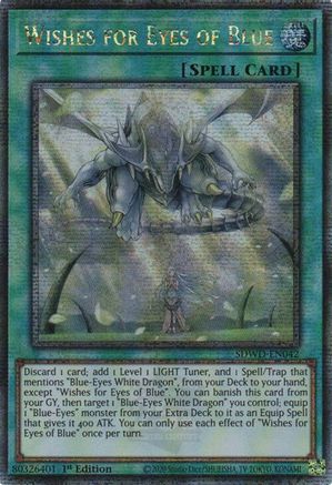 Wishes for Eyes of Blue (Quarter Century Secret Rare) (SDWD-EN042) - Structure Deck: Blue-Eyes White Destiny 1st Edition