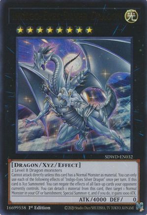 Indigo-Eyes Silver Dragon (SDWD-EN032) - Structure Deck: Blue-Eyes White Destiny 1st Edition