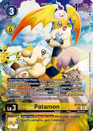 Patamon (Limited Card Pack) (BT14-033) - World Convergence Foil