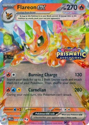 Flareon ex - 014/131 (Prismatic Evolutions Stamp) 14 - Miscellaneous Cards & Products Holofoil