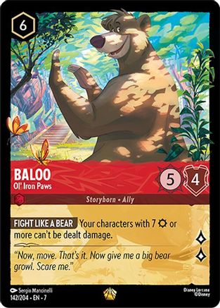 Baloo - Ol' Iron Paws (142/204) - Archazias Island Cold Foil