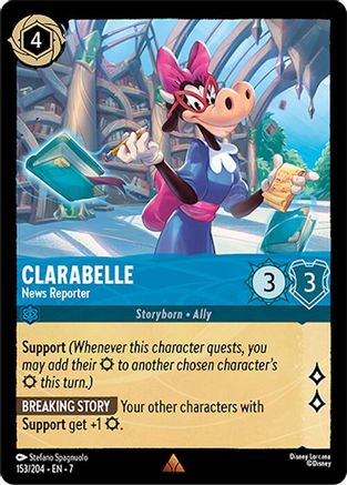 Clarabelle - News Reporter (153/204) - Archazias Island Cold Foil