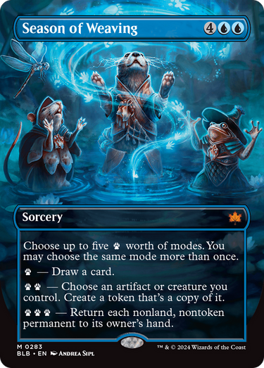 Season of Weaving (Borderless) (BLB-283) - Bloomburrow: (Showcase) (Borderless) Foil