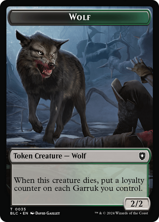 Wolf (TBLC-035) - Bloomburrow Commander Tokens