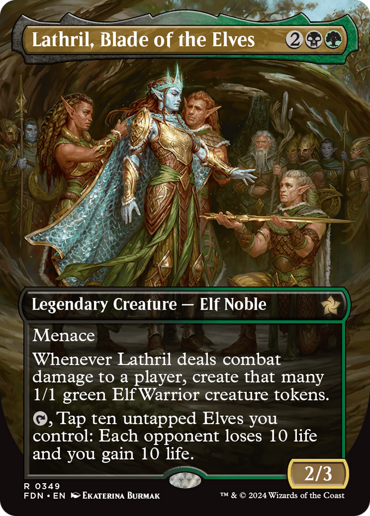 Lathril, Blade of the Elves (FDN-349) - Foundations (Borderless)