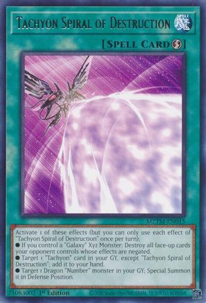 Tachyon Spiral of Destruction (MZTM-EN015) - Maze of the Master 1st Edition