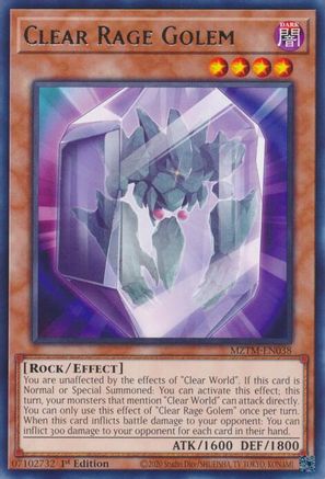 Clear Rage Golem (MZTM-EN038) - Maze of the Master 1st Edition