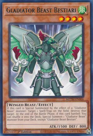 Gladiator Beast Bestiari (MZTM-EN066) - Maze of the Master 1st Edition