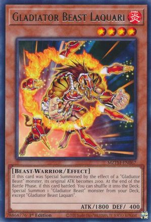 Gladiator Beast Laquari (MZTM-EN067) - Maze of the Master 1st Edition