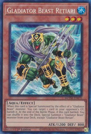 Gladiator Beast Retiari (Collector's Rare) (MZTM-EN070) - Maze of the Master 1st Edition