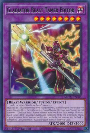 Gladiator Beast Tamer Editor (MZTM-EN086) - Maze of the Master 1st Edition