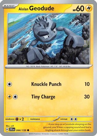 Alolan Geodude 44 - SV09 Journey Together Reverse Holofoil
