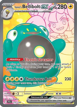 Iono's Bellibolt ex - 172/159 172 - SV09 Journey Together Holofoil