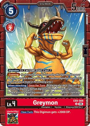 Greymon (EX9-009) - Versus Monsters