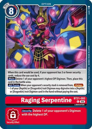 Raging Serpentine (BT21-093) - World Convergence