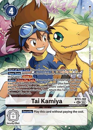 Tai Kamiya (Alternate Art) (BT21-102) - World Convergence Foil