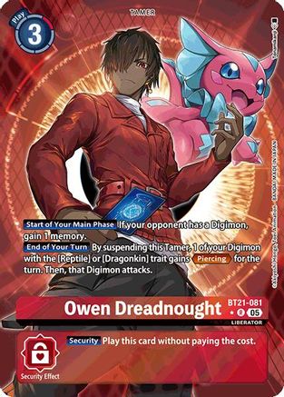 Owen Dreadnought (Alternate Art) (BT21-081) - World Convergence Foil