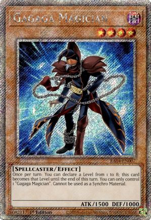 Gagaga Magician (Platinum Secret Rare) (RA04-EN007) - Quarter Century Stampede 1st Edition