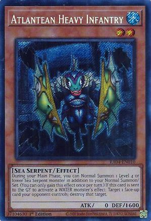 Atlantean Heavy Infantry (Secret Rare) (RA04-EN010) - Quarter Century Stampede 1st Edition