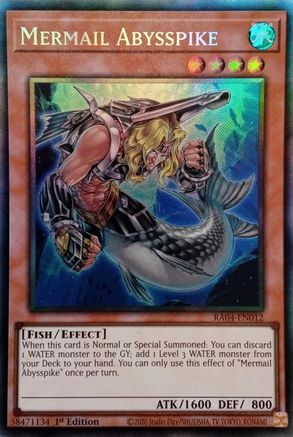 Mermail Abysspike (PCR) (RA04-EN012) - Quarter Century Stampede 1st Edition
