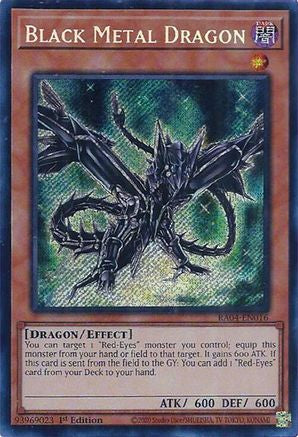 Black Metal Dragon (Secret Rare) (RA04-EN016) - Quarter Century Stampede 1st Edition