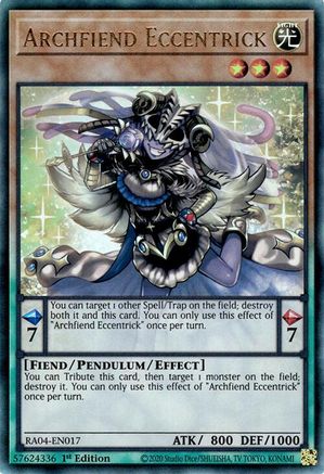 Archfiend Eccentrick (Ultimate Rare) (RA04-EN017) - Quarter Century Stampede 1st Edition