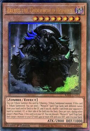 Erebus the Underworld Monarch (Ultimate Rare) (RA04-EN019) - Quarter Century Stampede 1st Edition