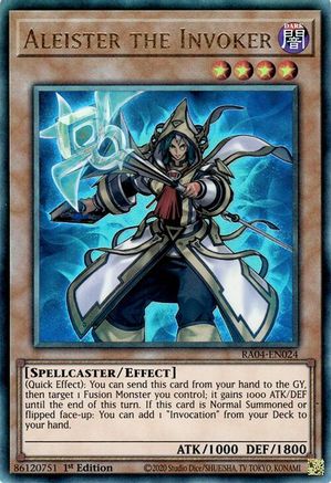 Aleister the Invoker (Alternate Art) (Ultimate Rare) (RA04-EN024) - Quarter Century Stampede 1st Edition