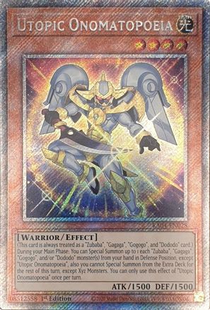 Utopic Onomatopoeia (Platinum Secret Rare) (RA04-EN028) - Quarter Century Stampede 1st Edition