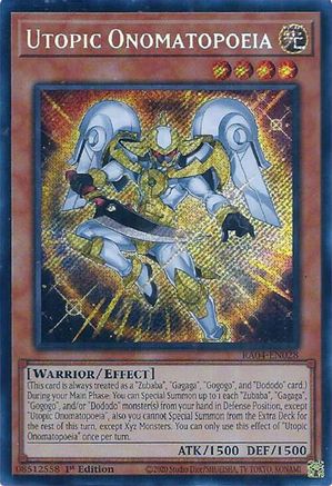 Utopic Onomatopoeia (Secret Rare) (RA04-EN028) - Quarter Century Stampede 1st Edition