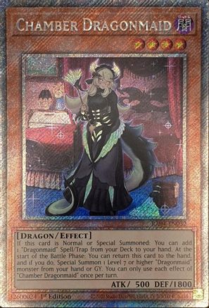 Chamber Dragonmaid (Platinum Secret Rare) (RA04-EN032) - Quarter Century Stampede 1st Edition