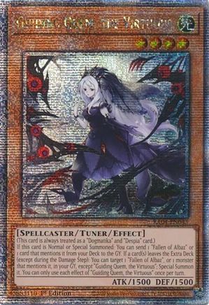 Guiding Quem, the Virtuous (Quarter Century Secret Rare) (RA04-EN043) - Quarter Century Stampede 1st Edition