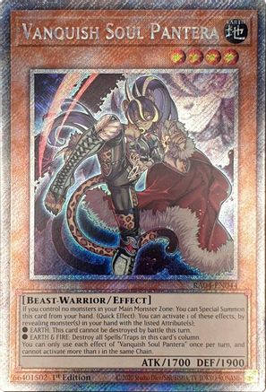 Vanquish Soul Pantera (Platinum Secret Rare) (RA04-EN044) - Quarter Century Stampede 1st Edition
