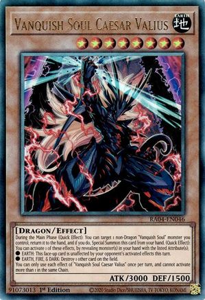 Vanquish Soul Caesar Valius (Ultimate Rare) (RA04-EN046) - Quarter Century Stampede 1st Edition