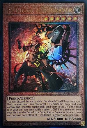 Fiendsmith Engraver (Ultimate Rare) (RA04-EN049) - Quarter Century Stampede 1st Edition