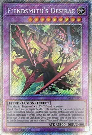 Fiendsmith's Desirae (Platinum Secret Rare) (RA04-EN056) - Quarter Century Stampede 1st Edition