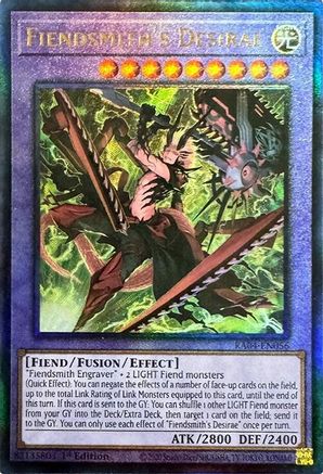 Fiendsmith's Desirae (Ultimate Rare) (RA04-EN056) - Quarter Century Stampede 1st Edition