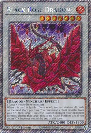 Black Rose Dragon (Platinum Secret Rare) (RA04-EN057) - Quarter Century Stampede 1st Edition