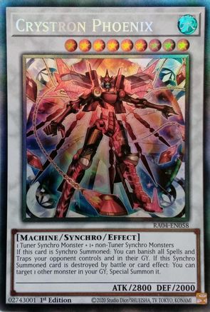 Crystron Phoenix (CR) (RA04-EN058) - Quarter Century Stampede 1st Edition